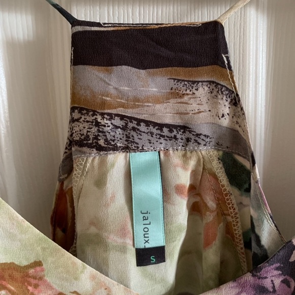 Anthropologie Jaloux Floral Pattern Mix Tank Top - Picture 3 of 5